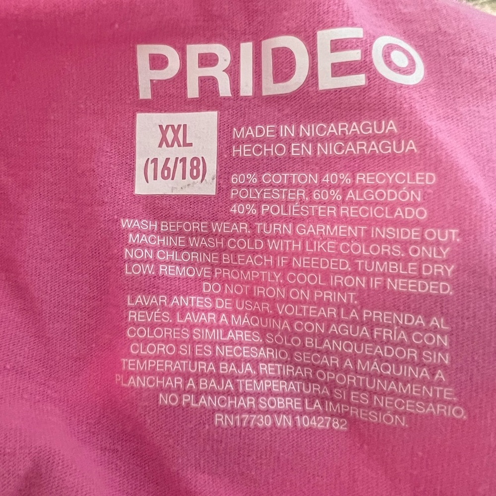 Target Pride Shirt - Youth xxl 16/18